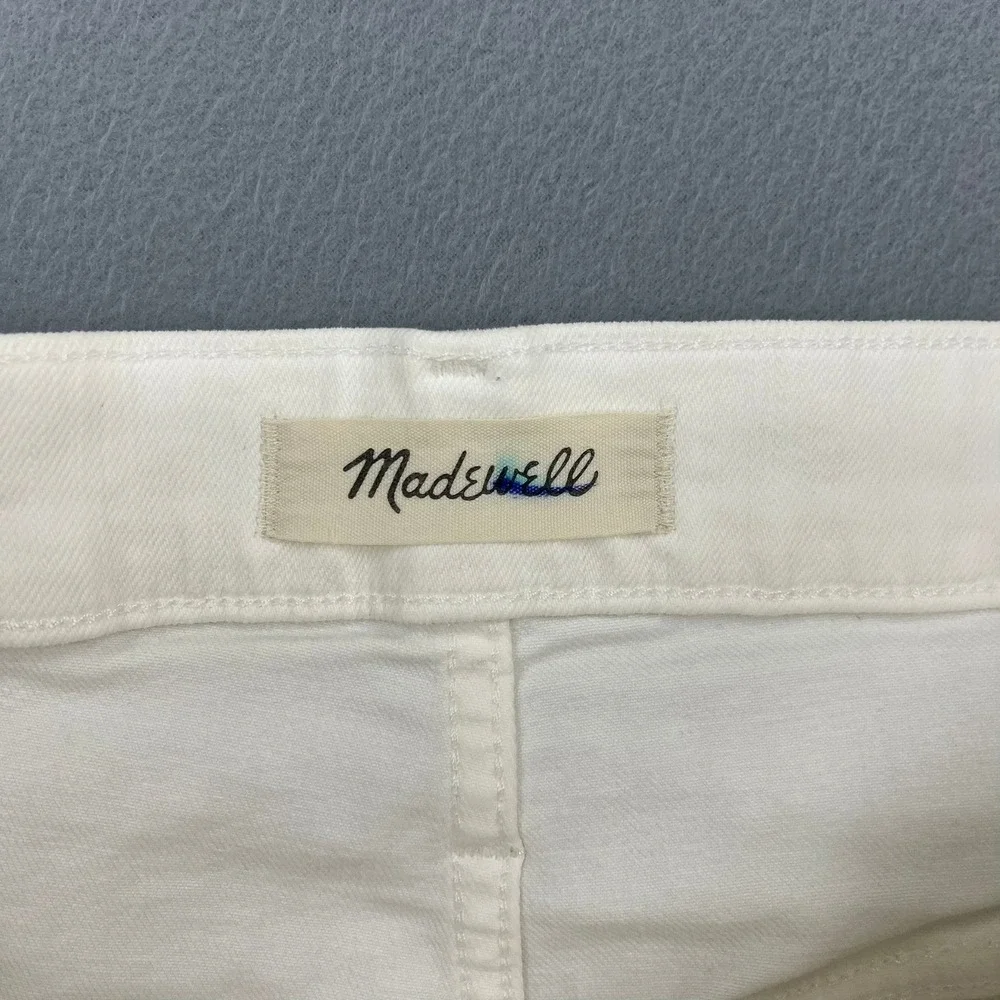 Madewell The Perfect Vintage Crop Jean White High Rise Raw Hem Size 30 - Picture 4 of 13